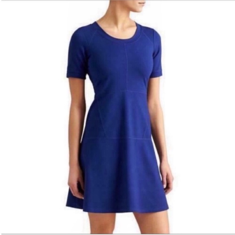 Athleta Royal Blue Short Sleeve Mini Dress